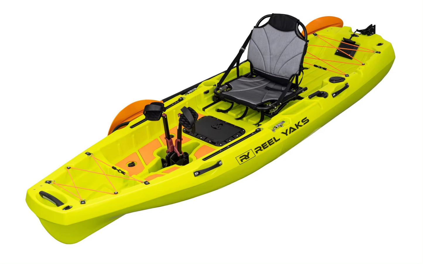 ReelYaks - 10ft Radar Modular Fin or Prop Drive Pedal Fishing Kayak |430lbs Capacity | 2 Piece - Angler's Pro Tackle & Outdoors