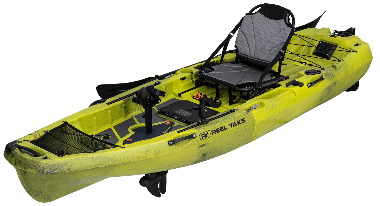 ReelYaks 10ft Radar Modular Propeller Drive Pedal Fishing Kayak | 430lbs Capacity | 2 Piece - Angler's Pro Tackle & Outdoors
