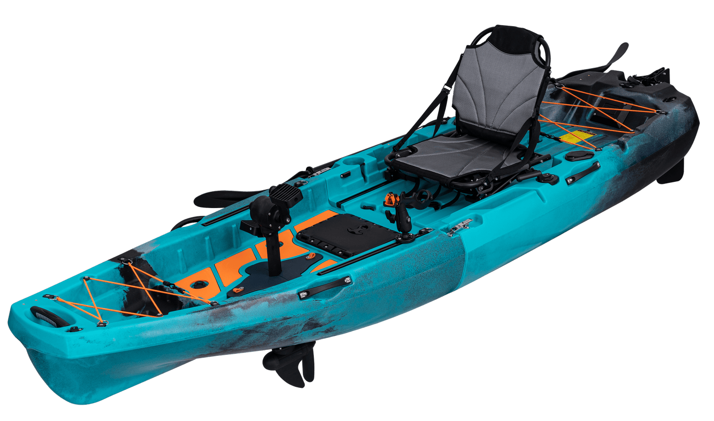 ReelYaks 10ft Radar Modular Propeller Drive Pedal Fishing Kayak | 430lbs Capacity | 2 Piece - Angler's Pro Tackle & Outdoors