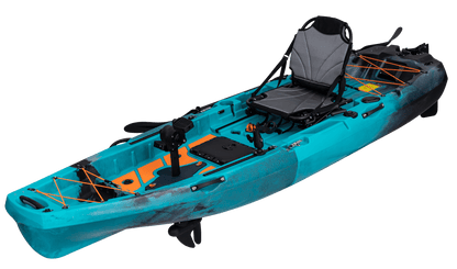 ReelYaks 10ft Radar Modular Propeller Drive Pedal Fishing Kayak | 430lbs Capacity | 2 Piece - Angler's Pro Tackle & Outdoors