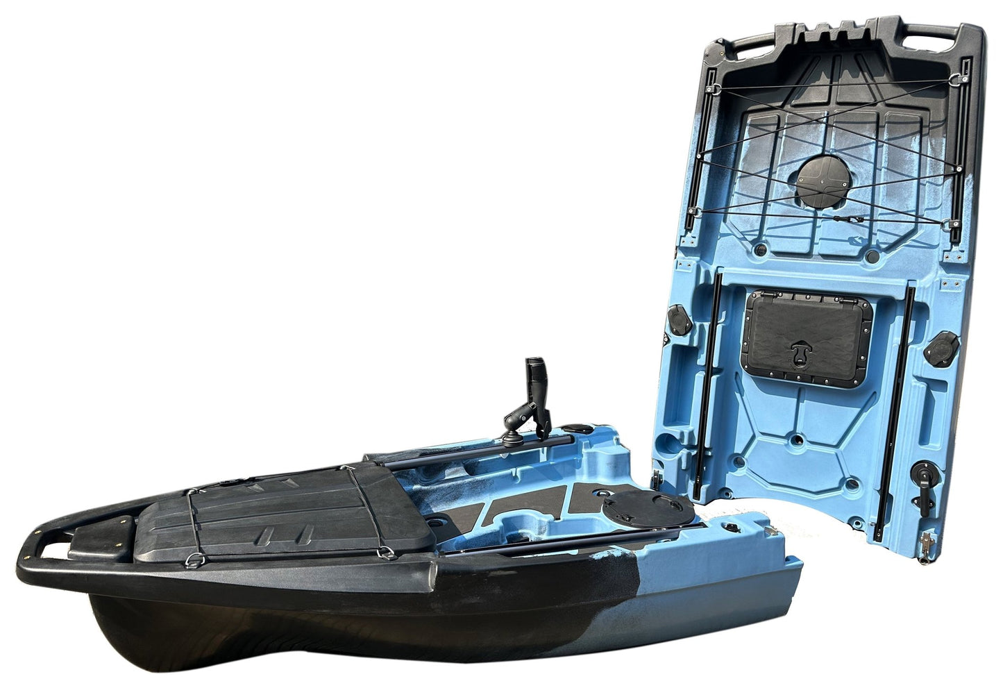 ReelYaks 10ft Recon Modular Fin Drive Pedal Fishing Kayak | 430lbs Capacity | 2 Piece - Angler's Pro Tackle & Outdoors