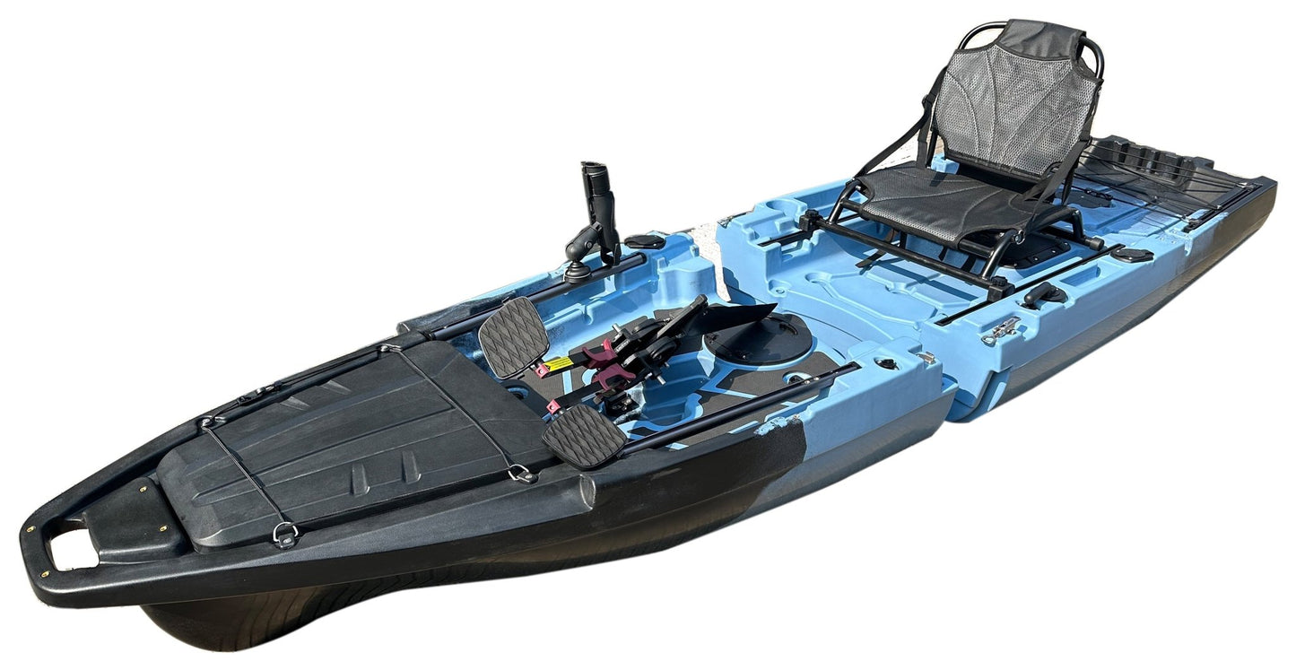 ReelYaks 10ft Recon Modular Prop Drive Pedal Fishing Kayak | 430lbs Capacity | 2 Piece - Angler's Pro Tackle & Outdoors