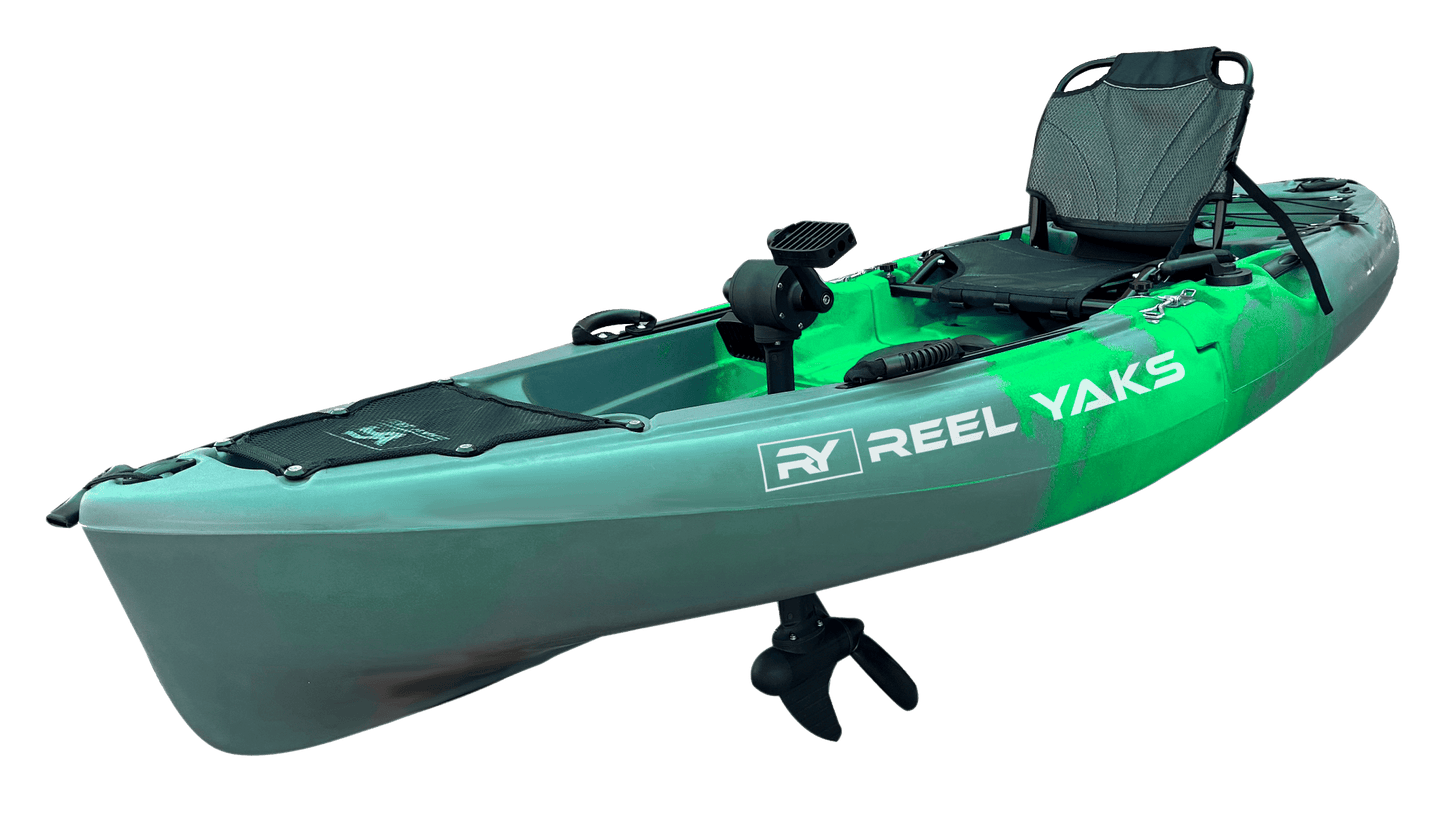 ReelYaks 9.5ft Raptor Modular Propeller Drive Pedal Fishing Kayak | 380lbs Capacity | 2 Piece - Angler's Pro Tackle & Outdoors