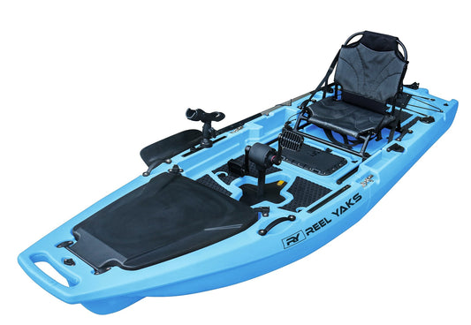 ReelYaks 9.8ft Rocket Propeller Drive Modular Pedal Fishing Kayak | 400lbs Capacity | 2 Piece - Angler's Pro Tackle & Outdoors