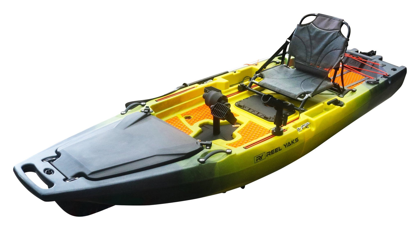 ReelYaks 9.8ft Rocket Propeller Drive Modular Pedal Fishing Kayak | 400lbs Capacity | 2 Piece - Angler's Pro Tackle & Outdoors