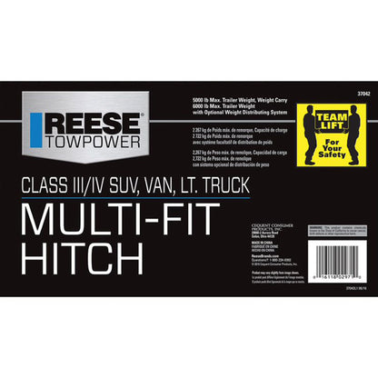 Reese Towpower 37042 Class III Max Frame Trailer Tow Hitch w/ 2 In Receiver Tube - Angler's Pro Tackle & Outdoors