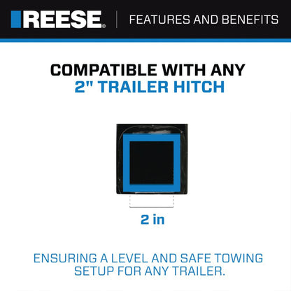 REESE Trailer Hitch Ball Mount, Fits 2" Receiver, 4" Drop, 16000 lbs, Black - Angler's Pro Tackle & Outdoors