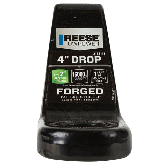 REESE Trailer Hitch Ball Mount, Fits 2" Receiver, 4" Drop, 16000 lbs, Black - Angler's Pro Tackle & Outdoors