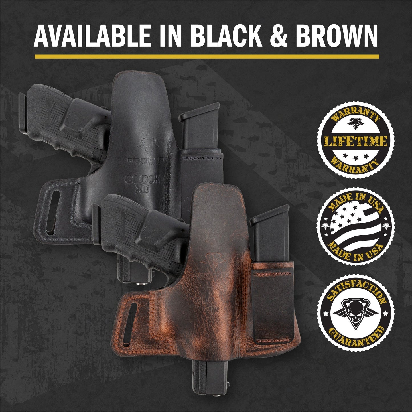 Relentless Tactical Comfort Carry Leather Holster & Mag Pouch Combo | Made In USA | Lifetime Warranty - Angler's Pro Tackle & Outdoors