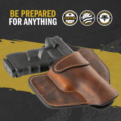 Relentless Tactical Comfort Carry Leather OWB Holster | Made in USA | Lifetime Warranty - Angler's Pro Tackle & Outdoors