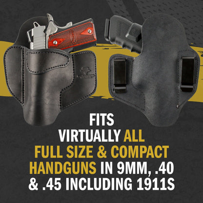 Relentless Tactical Comfort Carry Leather OWB Holster | Made in USA | Lifetime Warranty - Angler's Pro Tackle & Outdoors