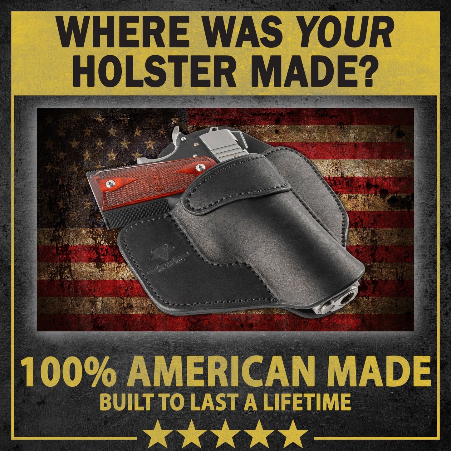 Relentless Tactical Comfort Carry Leather OWB Holster | Made in USA | Lifetime Warranty - Angler's Pro Tackle & Outdoors