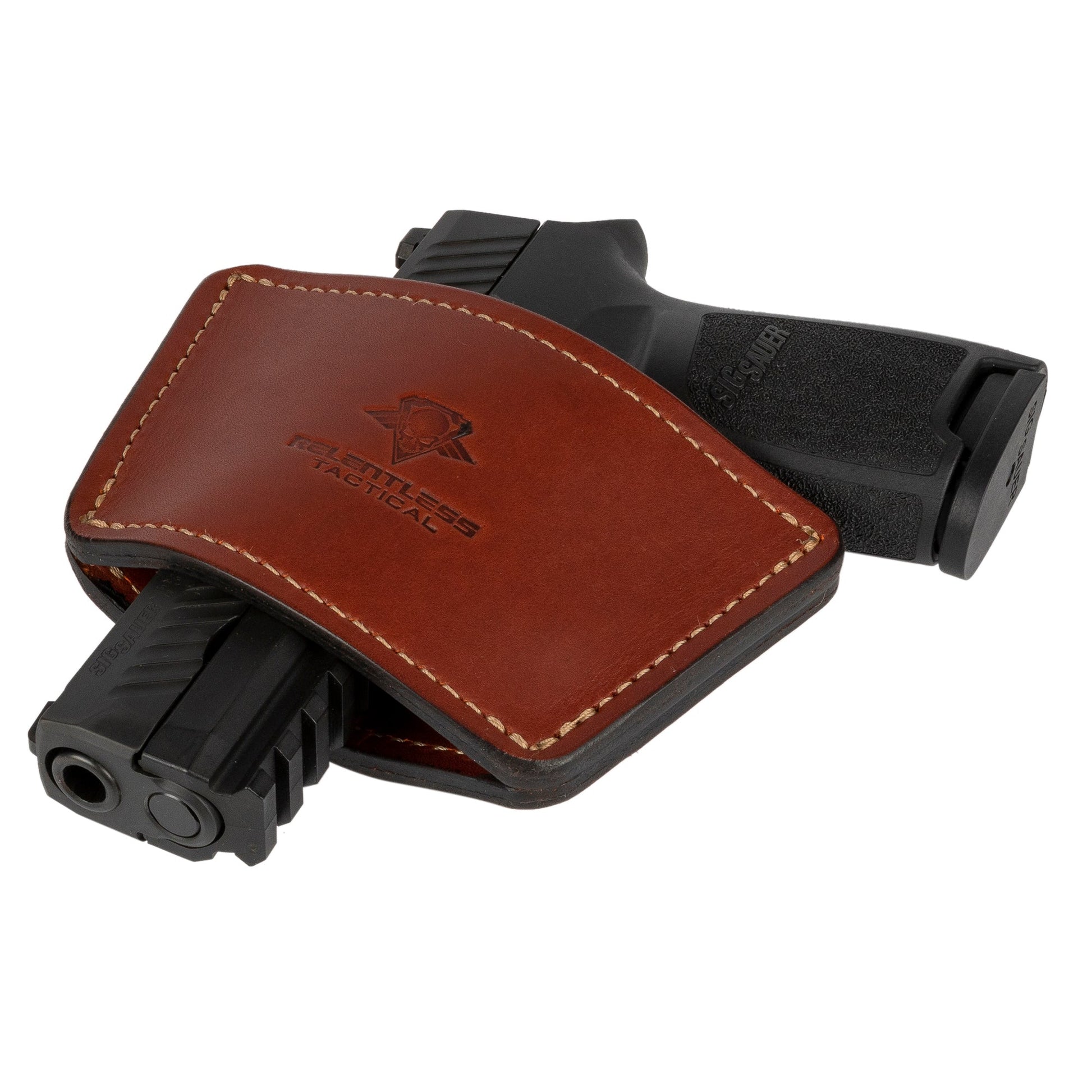 Relentless Tactical Dual Threat IWB / OWB Universal Belt Slide Holster | Made in USA | Ambidextrous Leather Holster - Angler's Pro Tackle & Outdoors
