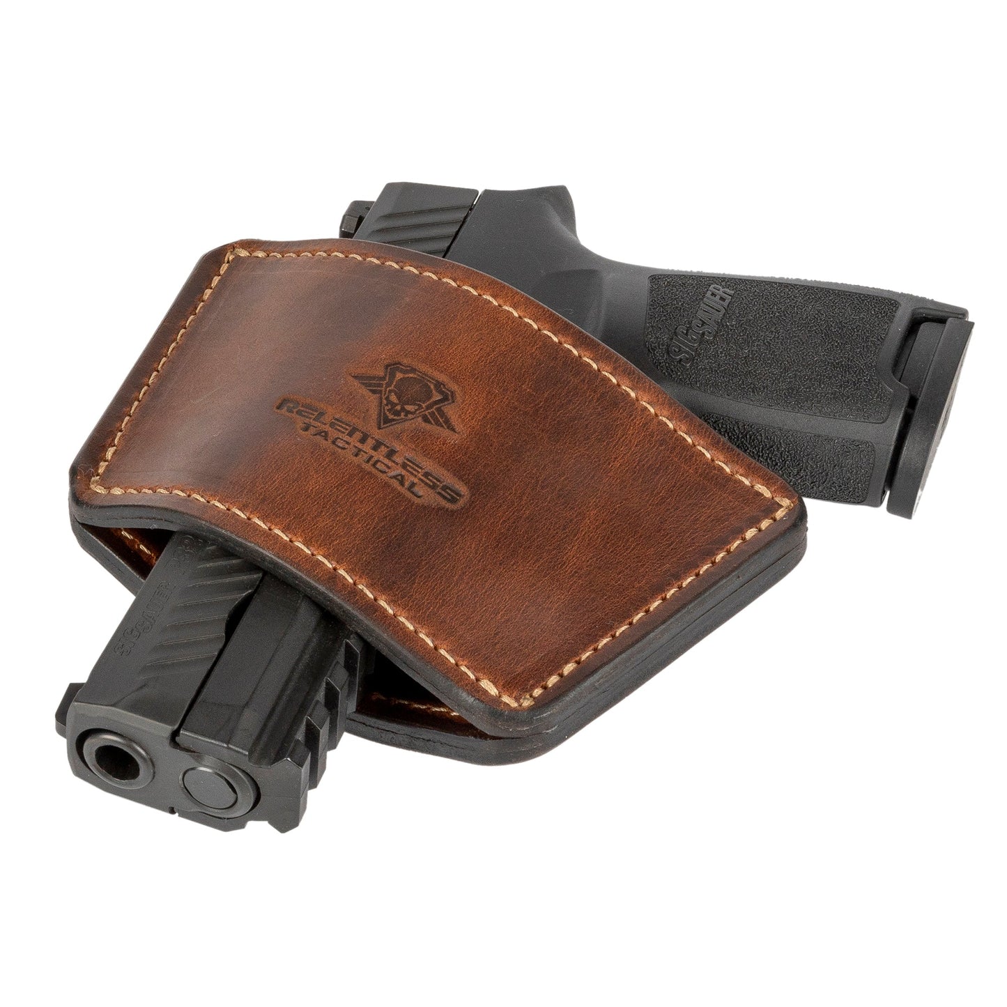 Relentless Tactical Dual Threat IWB / OWB Universal Belt Slide Holster | Made in USA | Ambidextrous Leather Holster - Angler's Pro Tackle & Outdoors