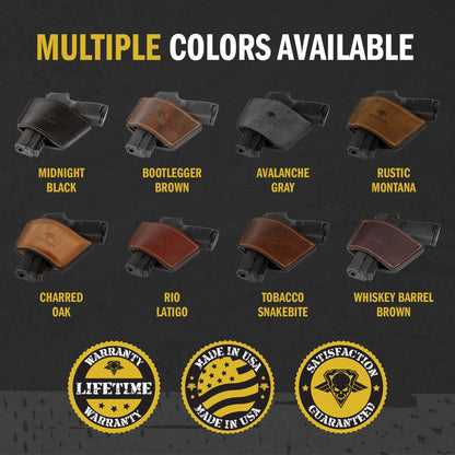 Relentless Tactical Dual Threat IWB / OWB Universal Belt Slide Holster | Made in USA | Ambidextrous Leather Holster - Angler's Pro Tackle & Outdoors