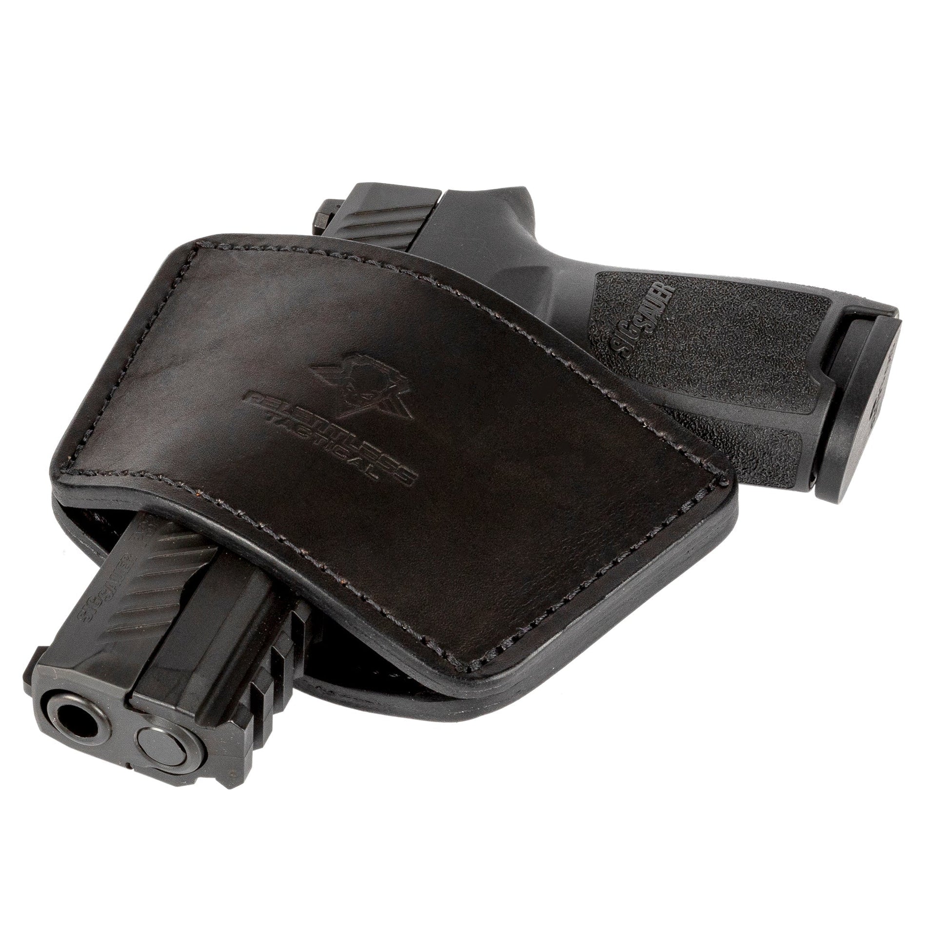 Relentless Tactical Dual Threat IWB / OWB Universal Belt Slide Holster | Made in USA | Ambidextrous Leather Holster - Angler's Pro Tackle & Outdoors