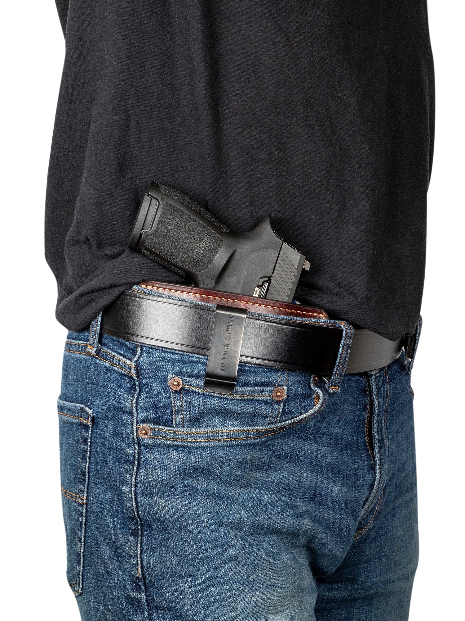 Relentless Tactical Dual Threat IWB / OWB Universal Belt Slide Holster | Made in USA | Ambidextrous Leather Holster - Angler's Pro Tackle & Outdoors