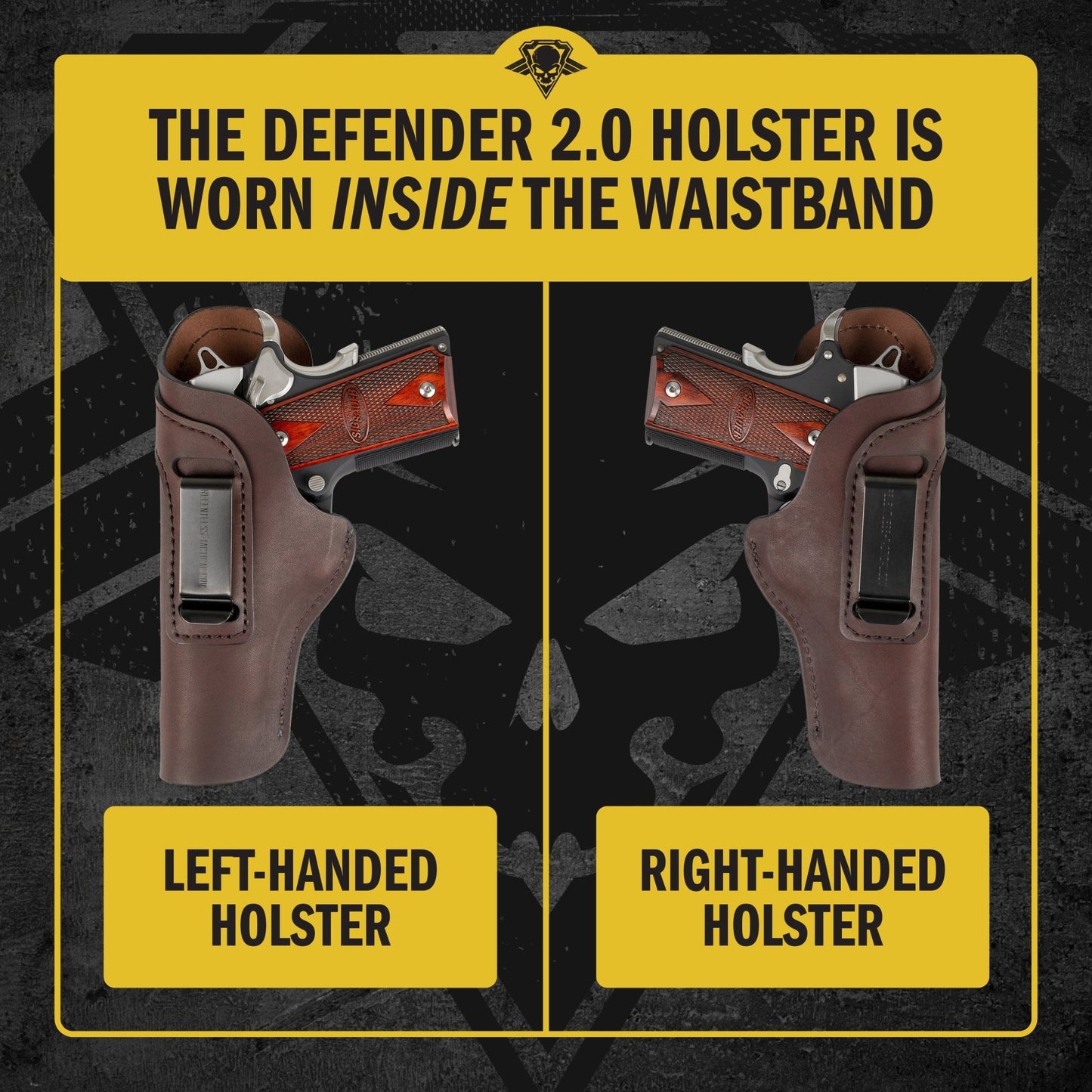 Relentless Tactical The Defender Leather IWB Holster - Fits All 1911 Style Handguns - Lifetime Warranty - Made in USA - Angler's Pro Tackle & Outdoors