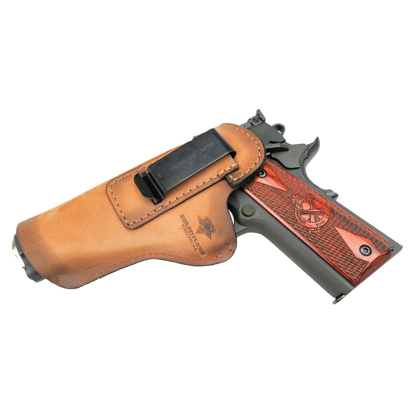 Relentless Tactical The Defender Leather IWB Holster - Fits All 1911 Style Handguns - Lifetime Warranty - Made in USA - Angler's Pro Tackle & Outdoors