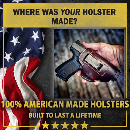 Relentless Tactical The Defender Leather IWB Holster - Fits All 1911 Style Handguns - Lifetime Warranty - Made in USA - Angler's Pro Tackle & Outdoors