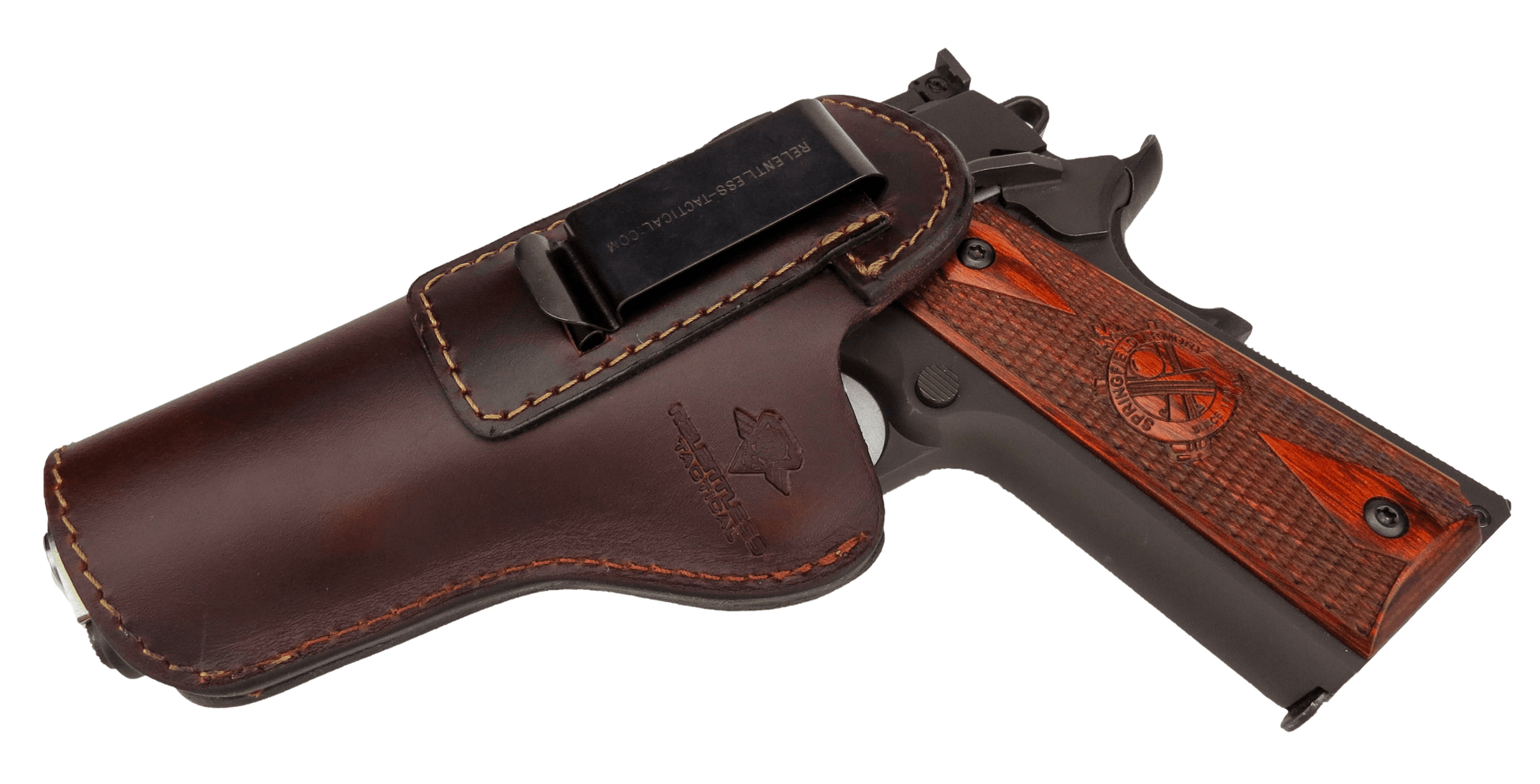 Relentless Tactical The Defender Leather IWB Holster - Fits All 1911 Style Handguns - Lifetime Warranty - Made in USA - Angler's Pro Tackle & Outdoors