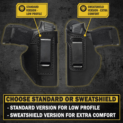 Relentless Tactical The Defender Leather IWB Holster | Fits Glock 42 | P365 | Hellcat | Lifetime Warranty | Made in USA - Angler's Pro Tackle & Outdoors