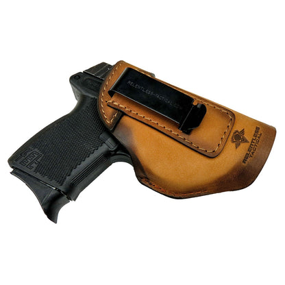 Relentless Tactical The Defender Leather IWB Holster | Fits Glock 42 | P365 | Hellcat | Lifetime Warranty | Made in USA - Angler's Pro Tackle & Outdoors
