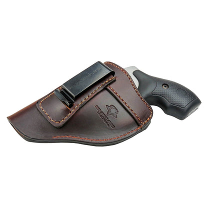 Relentless Tactical The Defender Leather IWB Holster - Fits Snub Nose Style Revolver - Lifetime Warranty - Made in USA - Angler's Pro Tackle & Outdoors