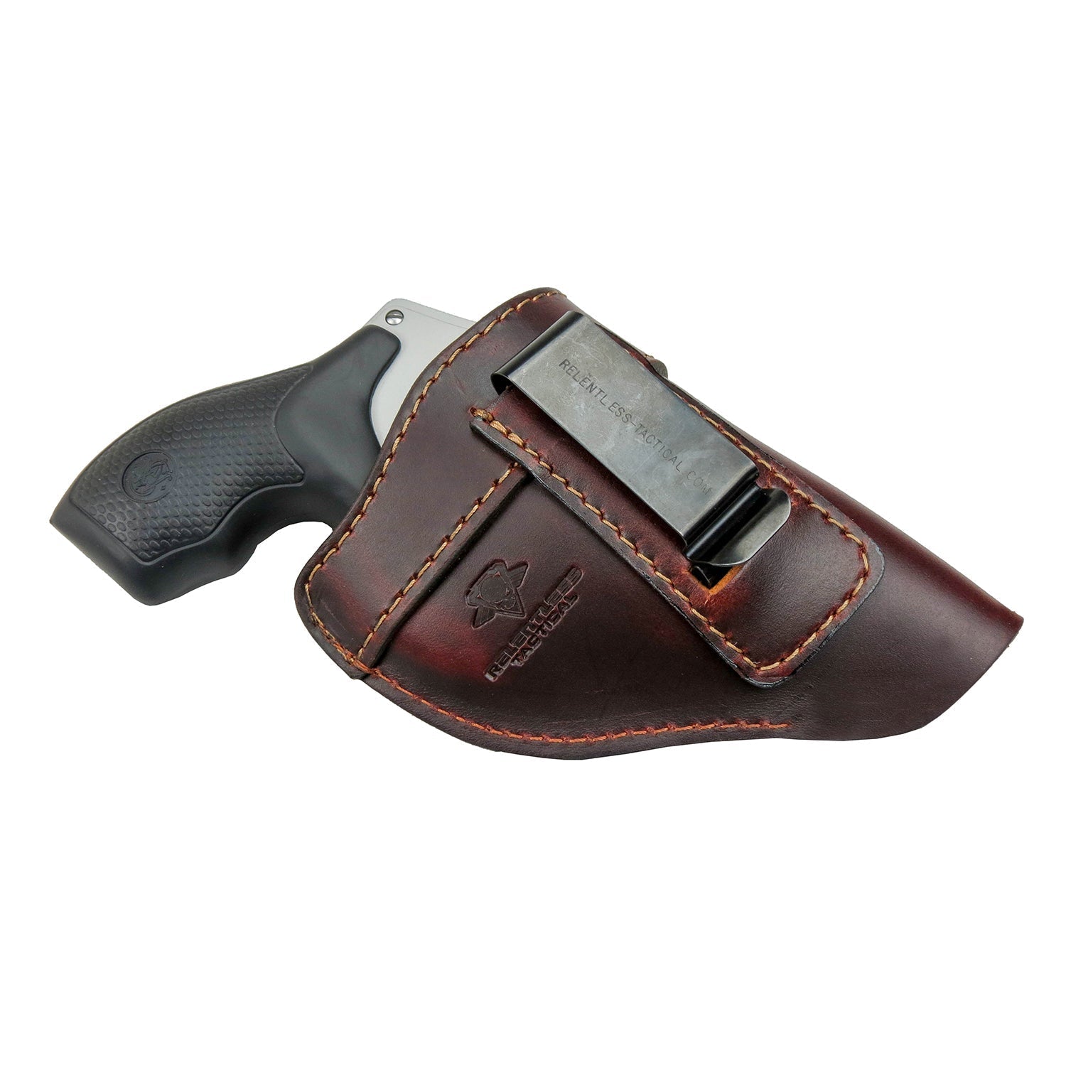 Relentless Tactical The Defender Leather IWB Holster - Fits Snub Nose Style Revolver - Lifetime Warranty - Made in USA - Angler's Pro Tackle & Outdoors