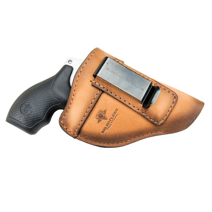 Relentless Tactical The Defender Leather IWB Holster - Fits Snub Nose Style Revolver - Lifetime Warranty - Made in USA - Angler's Pro Tackle & Outdoors