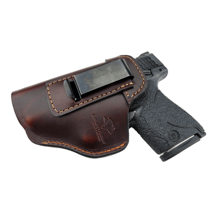Relentless Tactical The Defender Leather IWB Holster - S&W Shield/Glock/XD Handguns - Lifetime Warranty - Made in USA - Angler's Pro Tackle & Outdoors