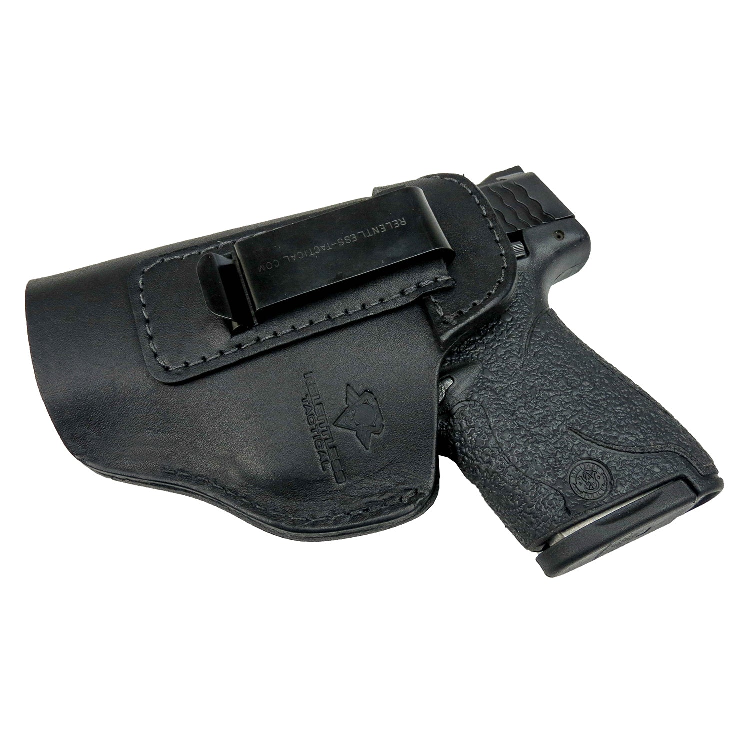 Relentless Tactical The Defender Leather IWB Holster - S&W Shield/Glock/XD Handguns - Lifetime Warranty - Made in USA - Angler's Pro Tackle & Outdoors