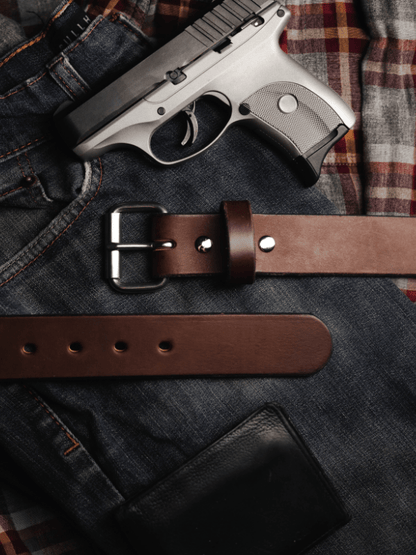Relentless Tactical The Guardian Gun Belt - Made in USA - Lifetime Warranty - 14 oz Leather - Angler's Pro Tackle & Outdoors