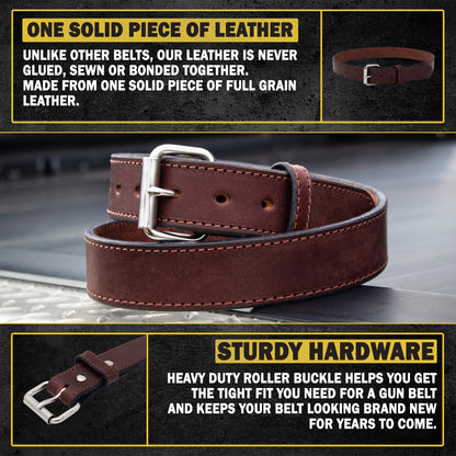 Relentless Tactical The Ultimate Concealed Carry CCW Leather Gun Belt - Made in USA - Lifetime Warranty - Angler's Pro Tackle & Outdoors