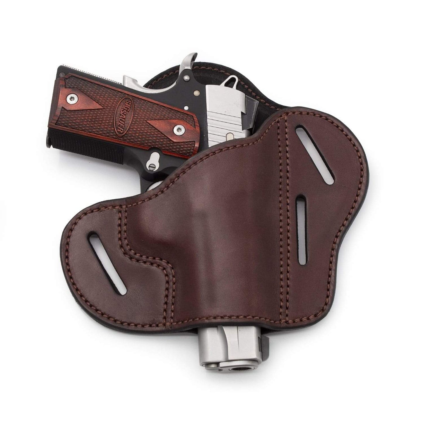 Relentless Tactical The Ultimate Leather Gun Holster | 3 Slot Pancake Style Belt Holster | Handmade in the USA! | Fits all 1911 Style Handguns - Angler's Pro Tackle & Outdoors