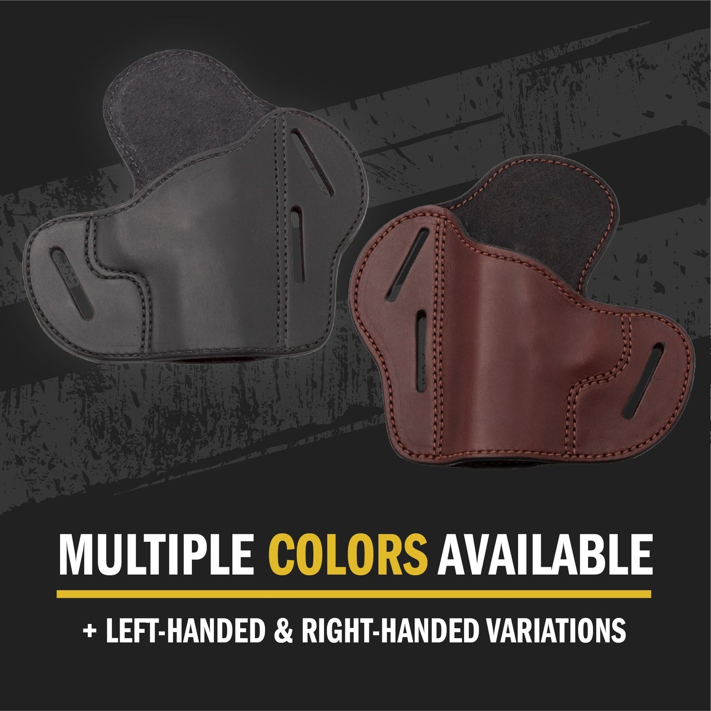Relentless Tactical The Ultimate Leather Gun Holster | 3 Slot Pancake Style Belt Holster | Handmade in the USA! | Fits all 1911 Style Handguns - Angler's Pro Tackle & Outdoors