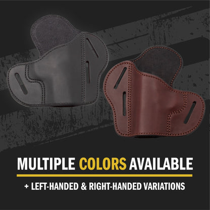 Relentless Tactical The Ultimate Leather Gun Holster | 3 Slot Pancake Style Belt Holster | Handmade in the USA! | Fits all 1911 Style Handguns - Angler's Pro Tackle & Outdoors