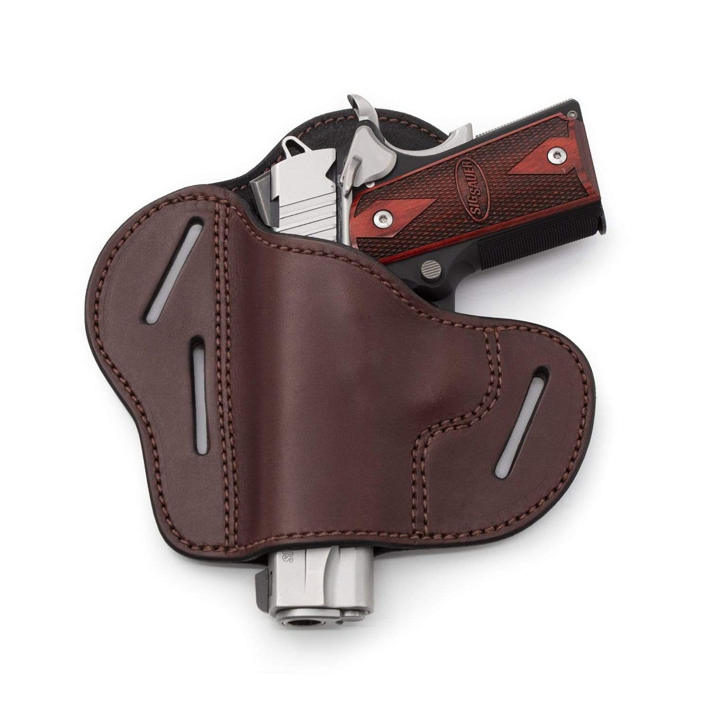 Relentless Tactical The Ultimate Leather Gun Holster | 3 Slot Pancake Style Belt Holster | Handmade in the USA! | Fits all 1911 Style Handguns