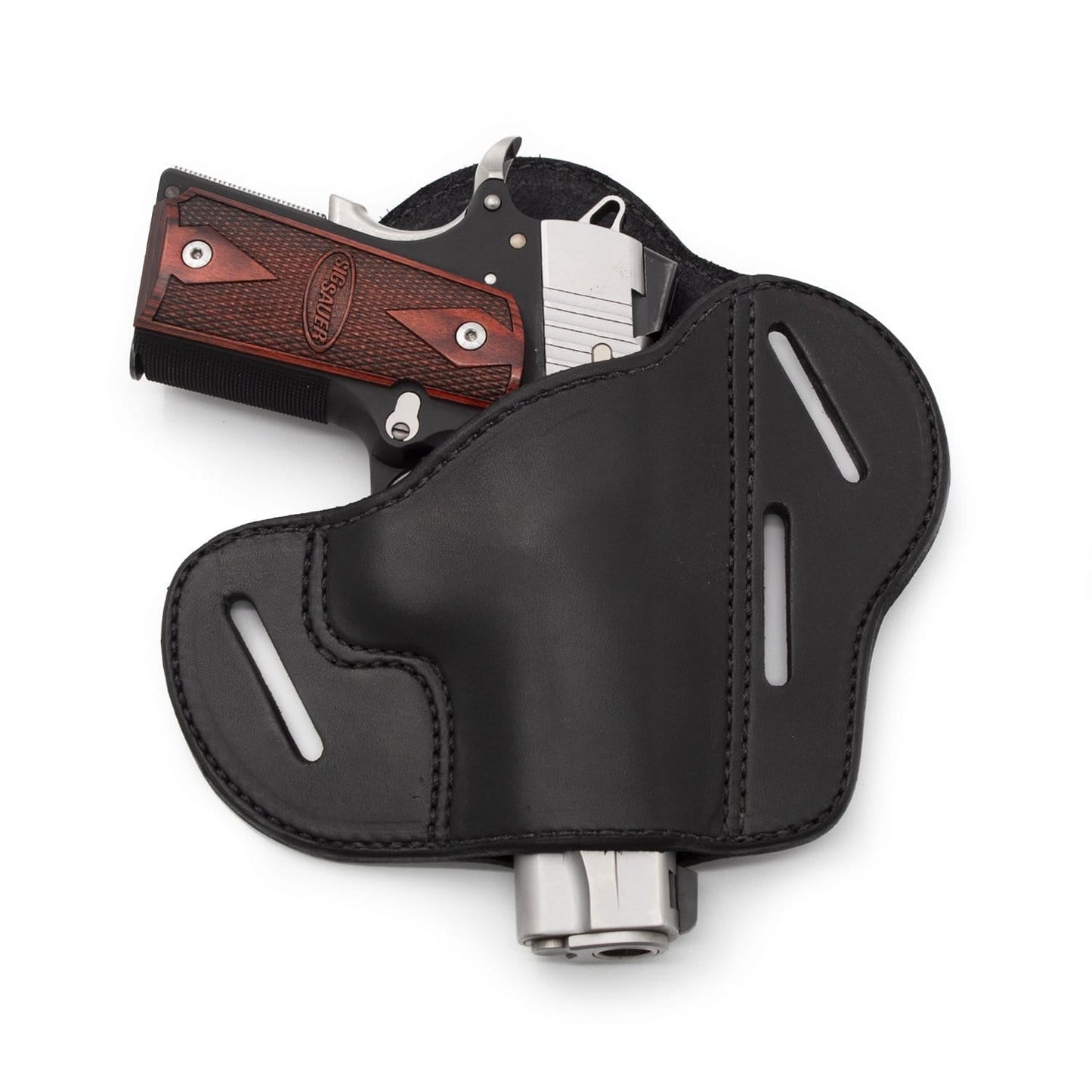 Relentless Tactical The Ultimate Leather Gun Holster | 3 Slot Pancake Style Belt Holster | Handmade in the USA! | Fits all 1911 Style Handguns
