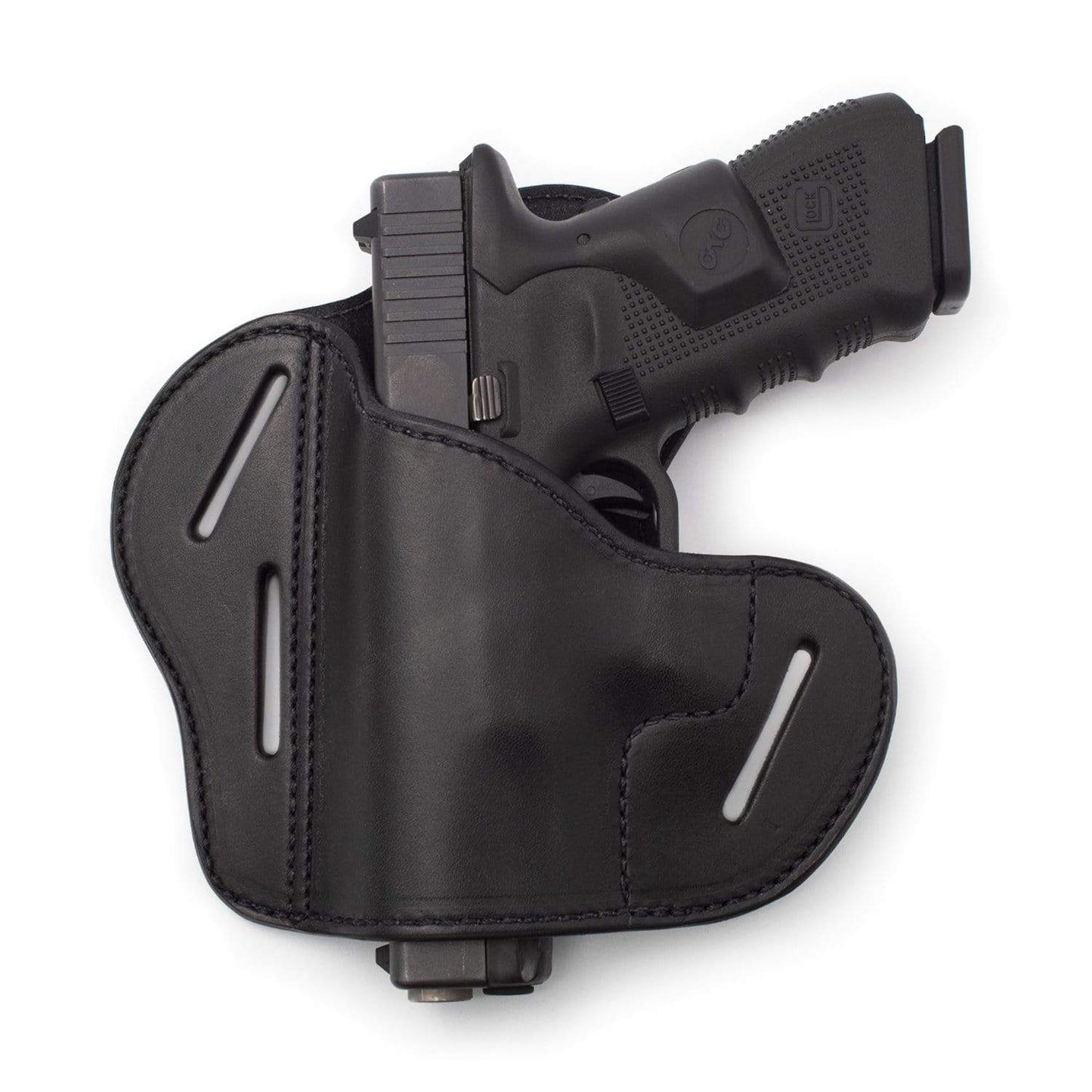 Relentless Tactical The Ultimate Leather Gun Holster | 3 Slot Pancake Style Belt Holster | Handmade in the USA! | Fits S&W Shield/Glock/XD - Lifetime Warranty