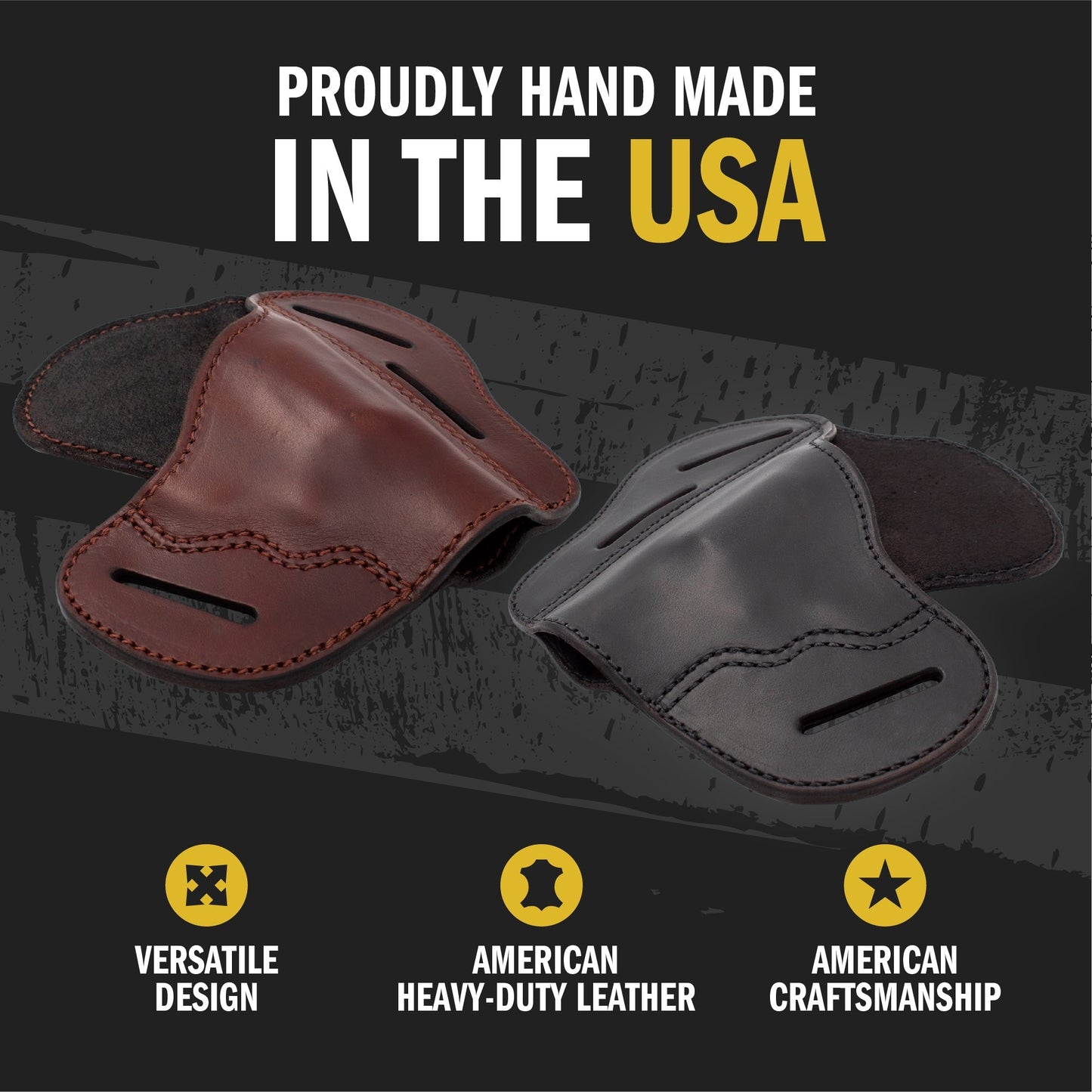 Relentless Tactical The Ultimate Leather Gun Holster | 3 Slot Pancake Style Belt Holster | Handmade in the USA! | J - Frame & 38 special - Lifetime Warranty - Angler's Pro Tackle & Outdoors