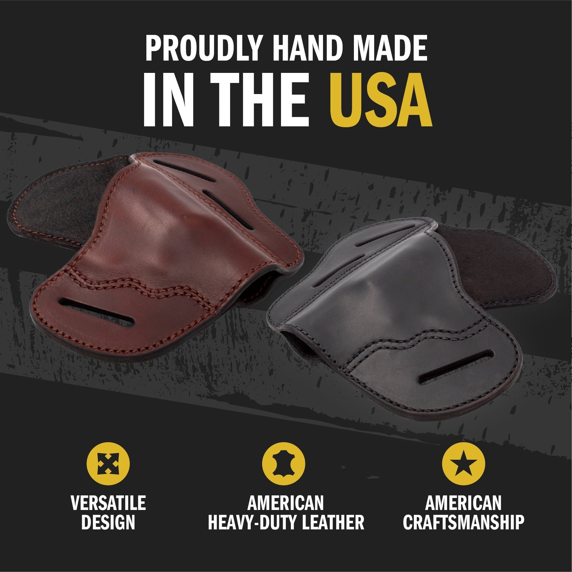 Relentless Tactical The Ultimate Leather Gun Holster | 3 Slot Pancake Style Belt Holster | Handmade in the USA! | J - Frame & 38 special - Lifetime Warranty - Angler's Pro Tackle & Outdoors