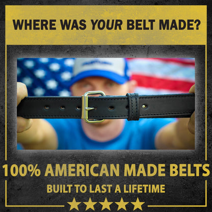Relentless Tactical The Ultimate Steel Core Leather Gun Belt | Made in USA | 1 1/4" Steel Reinforced Heavy Duty Concealed Carry Belt | Full Grain Leather CCW Gun Belt For Men | 1.25 inch Gun Belts for Men - Angler's Pro Tackle & Outdoors