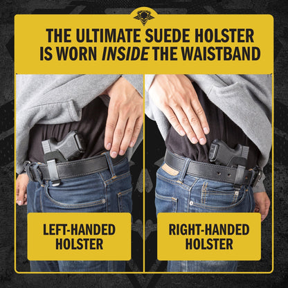 Relentless Tactical The Ultimate Suede IWB Holster - Medium Size | Fits Glock 42 | Sig P365 | Hellcat | Lifetime Warranty | Made in USA - Angler's Pro Tackle & Outdoors