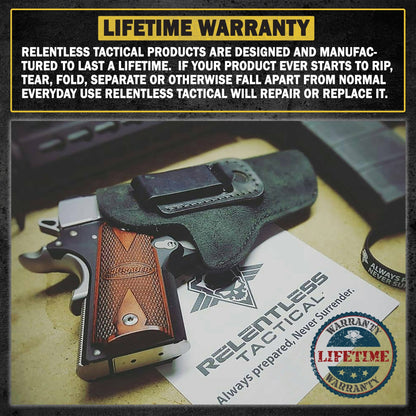 Relentless Tactical The Ultimate Suede Leather IWB Holster - Fits All 1911's - Lifetime Warranty - Made in USA - Angler's Pro Tackle & Outdoors