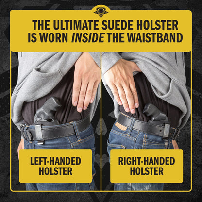 Relentless Tactical The Ultimate Suede Leather IWB Holster - J Frame / 38 Special - Lifetime Warranty - Made in USA - Angler's Pro Tackle & Outdoors