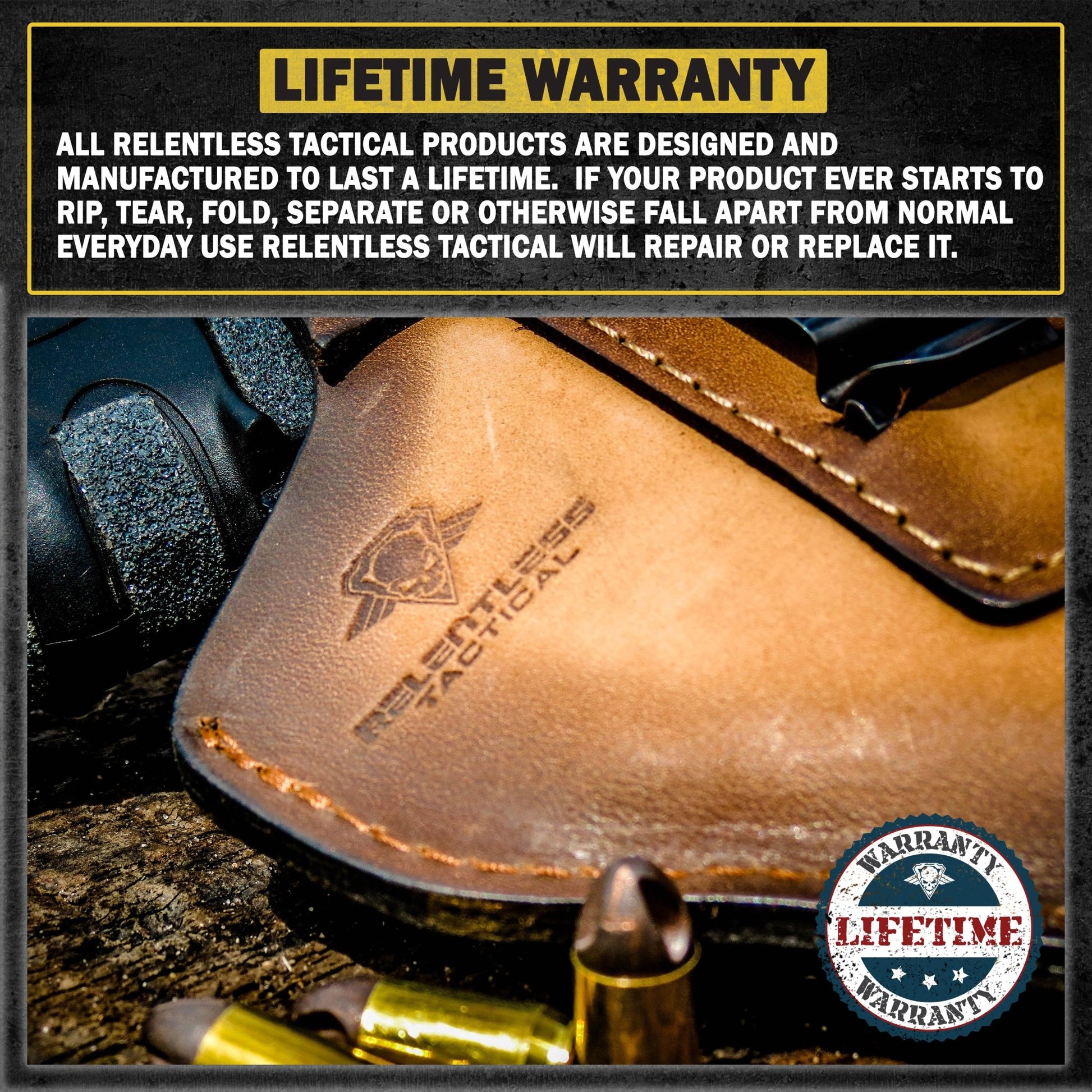 Relentless Tactical The Ultimate Suede Leather IWB Holster - J Frame / 38 Special - Lifetime Warranty - Made in USA - Angler's Pro Tackle & Outdoors