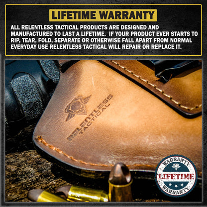 Relentless Tactical The Ultimate Suede Leather IWB Holster - J Frame / 38 Special - Lifetime Warranty - Made in USA - Angler's Pro Tackle & Outdoors