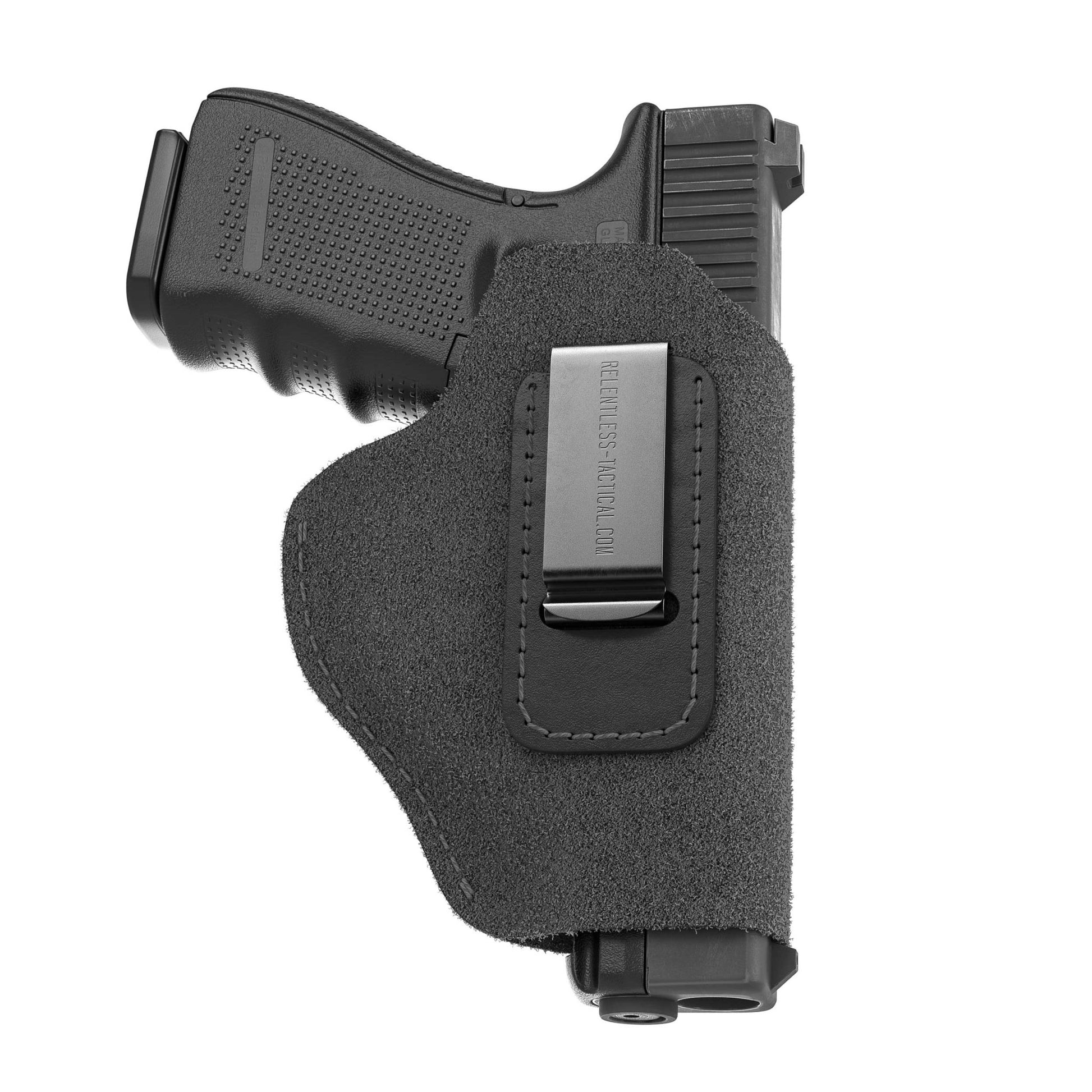 Relentless Tactical The Ultimate Suede Leather IWB Holster Large Size | Fits S&W Shield/Glock/XD - Lifetime Warranty - Made in USA - Angler's Pro Tackle & Outdoors