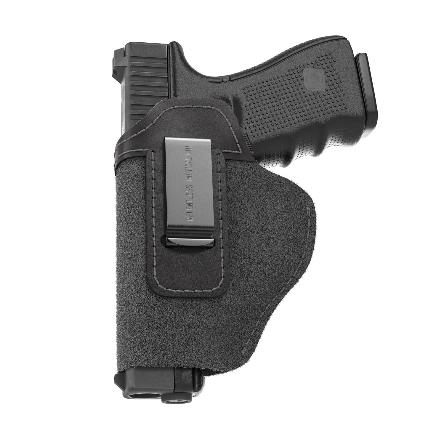 Relentless Tactical The Ultimate Suede Leather IWB Holster Large Size | Fits S&W Shield/Glock/XD - Lifetime Warranty - Made in USA - Angler's Pro Tackle & Outdoors
